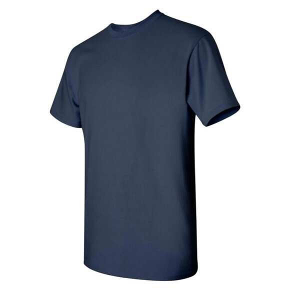 Gildan Ultra Cotton T-Shirt 3XL Navy Blue Short Sleeve Crew Neck - Picture 1 of 7